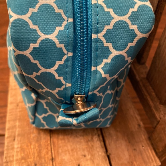 Monogram "S" Cosmetic Bags Set of 2, Blue & Green "S" Cosmetic Bags, Makeup Bags - Picture 6 of 16